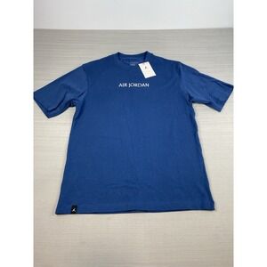 Nike Air Jordan Embroidered T-Shirt Mens Size Small Blue‎ DO6098-493 NWT